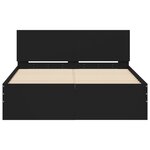 vidaXL Cadre de lit sans matelas noir 135x190 cm