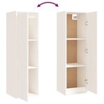 vidaXL Meubles TV 8 Pièces Blanc Bois massif de pin