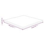 vidaXL Dessus de table carré Marron clair40x40x2 5cm Bois chêne traité
