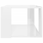 vidaXL Table basse Blanc brillant 40x40x30 cm Bois d'ingénierie