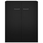vidaXL Buffet noir 60x30x75 cm bois d'ingénierie