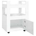 vidaXL Chariot de cuisine Blanc 60x45x80 cm Bois d'ingénierie