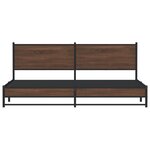 vidaXL Cadre de lit en métal sans matelas chêne marron 193x203 cm