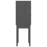vidaXL Buffet haut Gris 60x40x120 cm Bois massif de pin