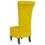 vidaXL Chaise à dossier haut jaune velours conception de bouton