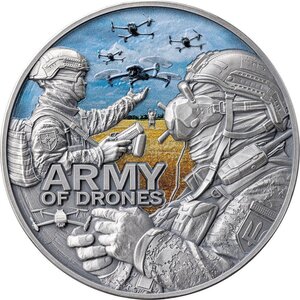 Pièce de monnaie en Argent 2000 Francs g 62.2 (2 oz) Millésime 2024 Guardians of Freedom ARMY OF DRONES
