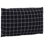 vidaXL Coussins de palette lot de 2 motif à carreaux noir tissu Oxford