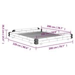 vidaXL Cadre de lit Bambou 180x200 cm