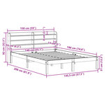 vidaXL Cadre de lit sans matelas blanc 140x190 cm bois de pin massif