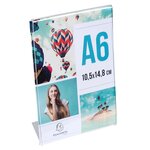 Porte-visuel Incliné Vertical A6 - Cristal - Exacompta