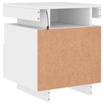 vidaXL Armoires de chevet avec lumières LED 2 Pièces blanc 40x39x48 5 cm