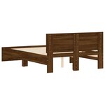 vidaXL Cadre de lit avec tête de lit chêne marron 120x200 cm