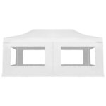 vidaXL Tente de réception pliable avec parois Aluminium 6 x 3 m Blanc