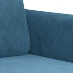 vidaXL Canapé à 2 places Bleu 140 cm Velours