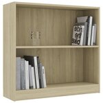 Vidaxl bibliothèque chêne sonoma 80 x 24 x 75 cm aggloméré