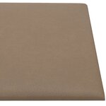 vidaXL Panneaux muraux 12 Pièces Cappuccino 90x30 cm Similicuir 3 24 m²