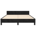 vidaXL Cadre de lit avec tête de lit Noir 140x190 cm Velours