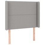 vidaXL Sommier à lattes de lit matelas LED Gris clair 100x200 cm Tissu
