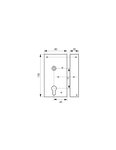 THIRARD - Boitier de serrure en applique double entrée à fouillot pour portail bois  réversible  axe 45mm  80x150mm  noir
