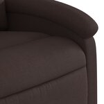 vidaXL Fauteuil de massage inclinable électrique Marron foncé Tissu