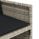 vidaXL Ensemble à manger de jardin 11Pièces avec coussins gris poly rotin