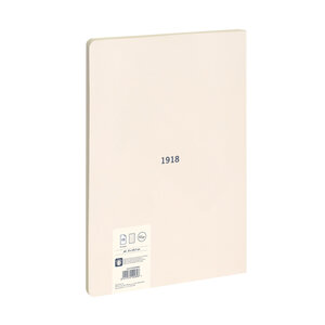 Cahier collé   papier ligné  48 pages A4  série 1918  beige