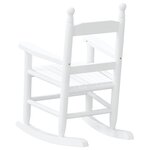 vidaXL Chaise à bascule enfants blanc bois de peuplier massif
