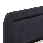 vidaXL Cadre de lit avec LED gris foncé tissu 180x200 cm