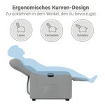 vidaXL Fauteuil inclinable électrique gris clair tissu