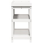 vidaXL Table de rempotage avec étagères blanc bois massif de pin
