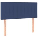 vidaXL Sommier à lattes de lit avec matelas Bleu 120x200 cm Tissu
