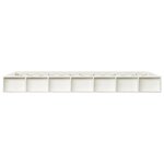 vidaXL Cadre de lit Blanc 100x200 cm Bois massif