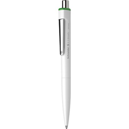 Stylo à bille K3 Biosafe blanc Pte Moyenne verte SCHNEIDER