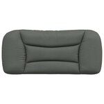 vidaXL Coussin de tête de lit gris foncé 80 cm tissu