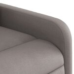 vidaXL Fauteuil inclinable de massage Taupe Tissu