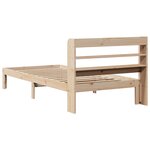 vidaXL Cadre de lit avec tête de lit 90x200 cm bois de pin massif