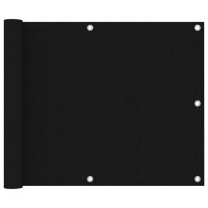vidaXL Écran de balcon Noir 75x500 cm Tissu Oxford
