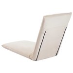 vidaXL Chaise longue pliable Tissu Oxford Blanc crème