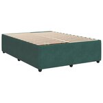 vidaXL Sommier à lattes de lit et matelas Vert foncé 140x200cm Velours