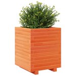 vidaXL Jardinière cire marron 40x40x49 5 cm bois de pin massif