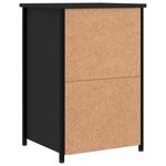 vidaXL Tables de chevet 2 Pièces noir 40x36x60 cm bois d’ingénierie