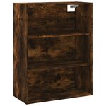 vidaXL Buffet haut Chêne fumé 69 5x34x180 cm Bois d'ingénierie