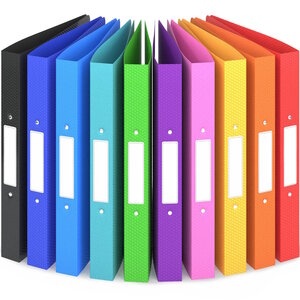 ACROPAQ 10 x Classeur A4-2 Anneaux 25mm- Jusqu'à 200 feuilles Dos de 3 5 cm- Souple et Durable- Résisitants à l'eau