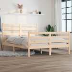 vidaXL Cadre de lit Bois de pin massif 140x200 cm