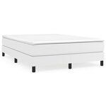 vidaXL Cadre de lit Blanc 140x200 cm Similicuir