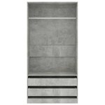 vidaXL Garde-robe Gris béton 100x50x200 cm Bois d'ingénierie