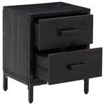 vidaXL Table de chevet Noir 36x30x45 cm Bois de pin massif