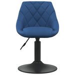 vidaXL Chaises pivotantes à manger lot de 4 bleu velours