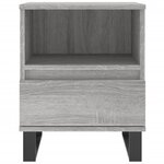 vidaXL Tables de chevet 2 Pièces sonoma gris 40x35x50 cm bois ingénierie