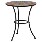 vidaXL Mobilier de bistro 3 Pièces mosaïque Carreau céramique Orange/Gris